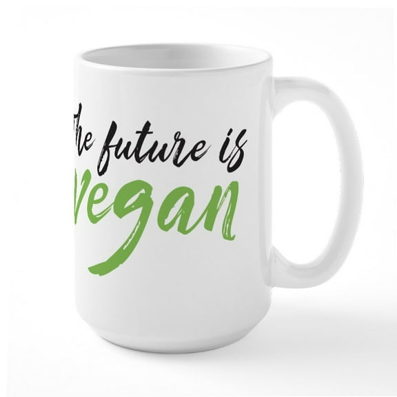 CafePress - The Future Is Vegan - 15 oz Ceramic Large White Novelty Mug