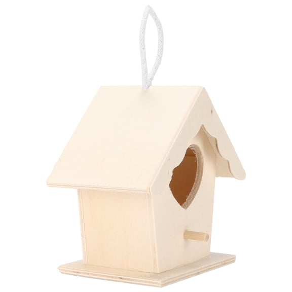 Bird House, Wooden Birdhouse Birdhouse Kits For Kids For Parrots For Small Birds For Garden Heart-Shaped Belt Rope No. 1