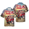 thumbnail image 3 of Be My Valentine's Doberman Pinscher Truck Full of Love Flower Balloon Hawaiian Shirt Breathable Summer Unisex Merch Doberman Dog Lover Gifts - 02029, 3 of 6