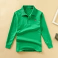 thumbnail image 2 of zbxnLI Toddler Boys School Uniform Tops Long Sleeve Golf Shirts Kids Cotton T-Shirts Fall Winter, 2 of 4