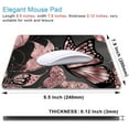 thumbnail image 2 of Mouse Pad, Rose Gold Butterfly Mouse Pad, Non-Slip Rubber Base Mousepad, Mouse Mat Desk Pad for Work, Game, Office, 9.5 x 7.9 Inch - Beautiful Modern Glitter Foil Design, 2 of 6