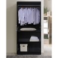 thumbnail image 3 of Pemberly Row Armoire Armoire 2 Portes avec 4 Étagères en Noir, 3 of 6