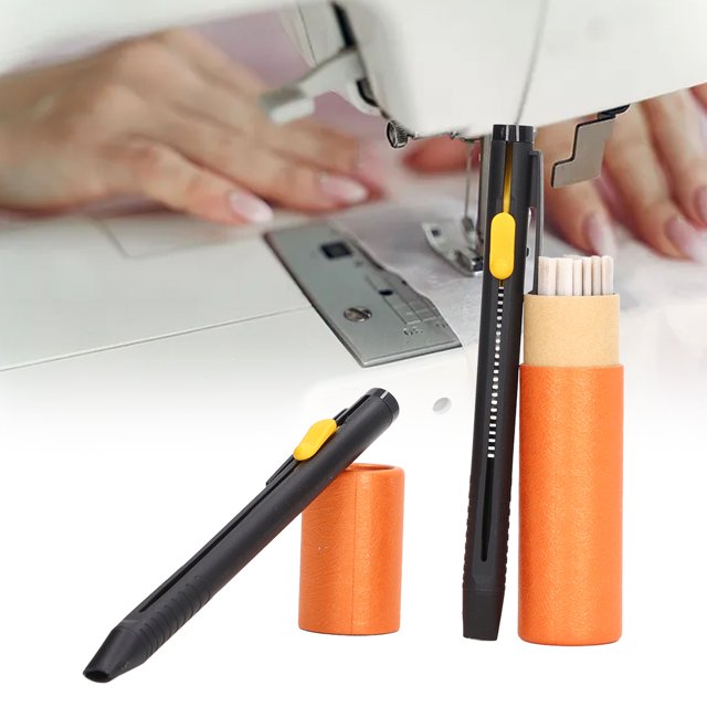 Fabric Chalk Marker, Easy Replaceable Tailors Chalk Fabric Marker Convenient Practical Natural Fading for Marking for Sewing