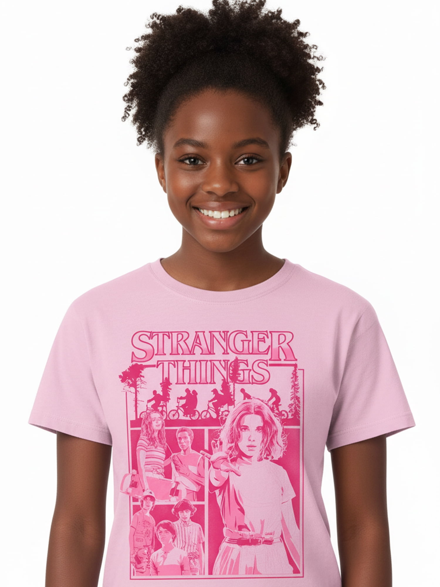 Netflix Stranger Things Girls Short Sleeve Graphic T-Shirt, Sizes 4-16