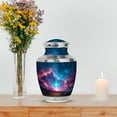thumbnail image 7 of MUKTIVE Cross Memorial Burial Urn for Ashes Adult Men & Women, Navy Blue Cremation Urns for Ashes Mother, 10 Inch Large Landscape Decorative Urns for Human Funeral, 7 of 7