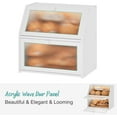 thumbnail image 3 of White Bread Box, Extra Large Bamboo Wood Bread Box, White Bread Storage Container, 3 of 14