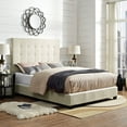 thumbnail image 2 of Crosley Furniture Reston Upholstered Queen Size Bed Set, Cornflower, 2 of 10