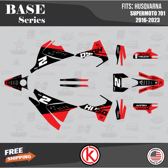 Kalair GFX Graphics Kit for Husqvarna 701 SUPERMOTO (2016-2023) Base Series