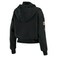 thumbnail image 3 of Women's WEAR by Erin Andrews  Black Chicago Bears Tri-Blend Patch Pocket Cropped Full-Zip Bomber Hoodie Jacket, 3 of 5
