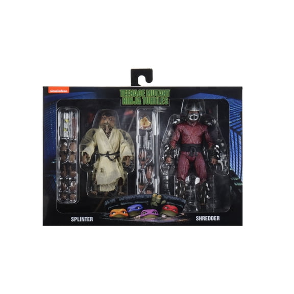 NECA - Teenage Mutant Ninja Turtles (1990 Movie) -7” Scale-Action Figure – Splinter and Shredder 2 Pack