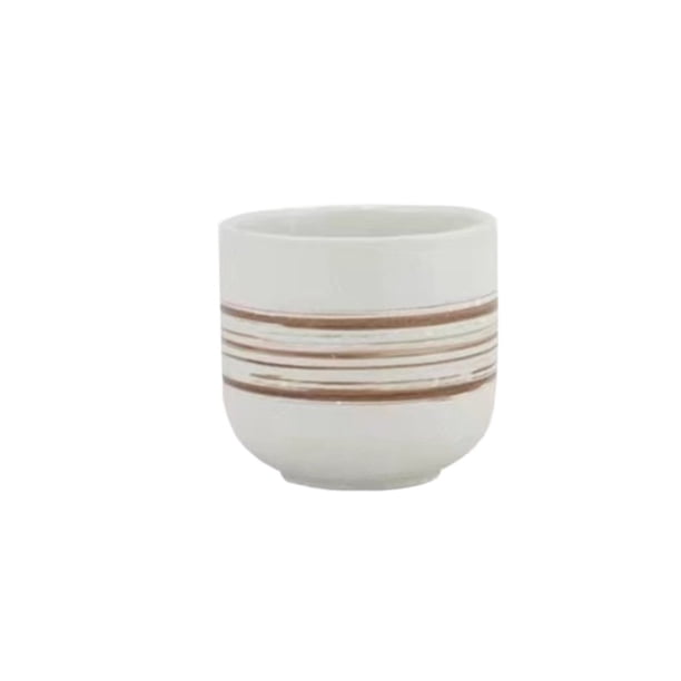 Taza de cerámica sencilla de pequeña capacidad, taza de agua for oficina, taza de café for el hogar, rayas, 200 ml