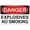 Warning Sign 3, variant on Metal Sign, Danger Sign - EXPLOSIVES NO SMOKING, Rust Free With 4 Pre-drilled Holes Waterproof, Fade and Scratch Resistant