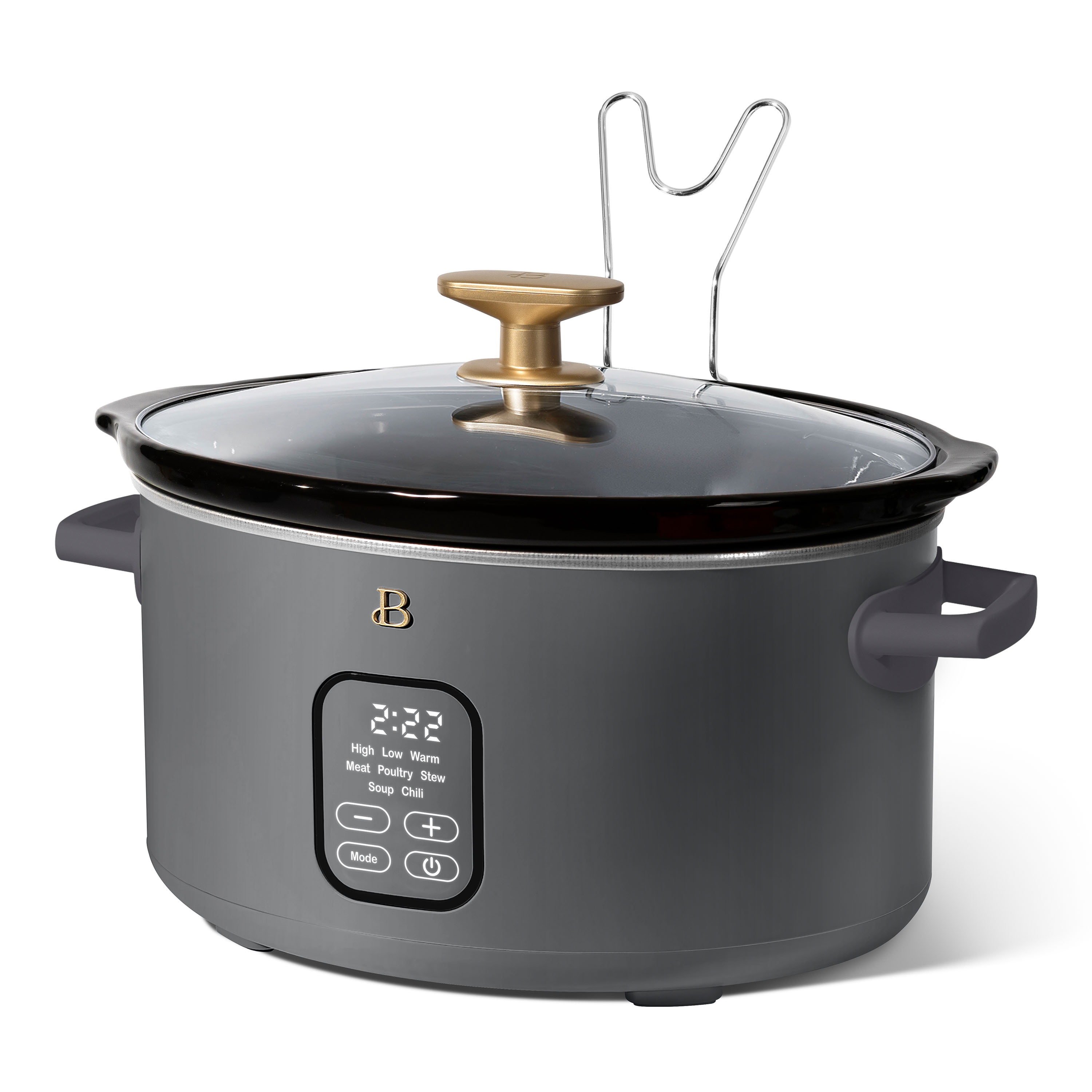 Beautiful 6 Qt Programmable Slow Cooker, Oyster Grey by Drew Barrymore