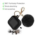 thumbnail image 2 of Apple Airpods 2 Skin, For Airpods Charging Case fur Ball for Airpods 2nd,Takfox Scratch-Resistant 360° Protective Portable Silicone Cover Skin For Airpods 2 [Front LED Visible] Accessories + Keychain, 2 of 7