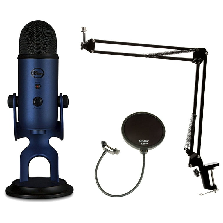 Blue Microhpnes Midnight Blue YETI Mic w Knox Boom Arm Blue Microhpnes Midnight Blue YETI Mic w Knox Boom Arm