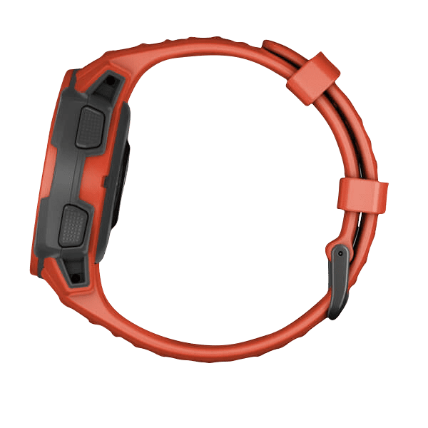Garmin Instinct Solar, Flame Red, Rugged GPS Smartwatch