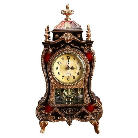 KARLSITEK Antique Clock,Vintage European-style Table Desk Clock,Wall Clock for Home Decoration