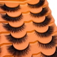 thumbnail image 2 of Mink Lashes Fluffy 20mm 25 mm Big Long EyeLashes D Curl 3D Dramatic Thick 8D Volume Faux Mink Eyelashes Full Strip False Super Soft Lahses Pack YH203, 2 of 18