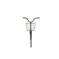 Woven Paths Distressed Rust Iron Bike with Basket Wall Decor, 17" x 8.25" x 30"