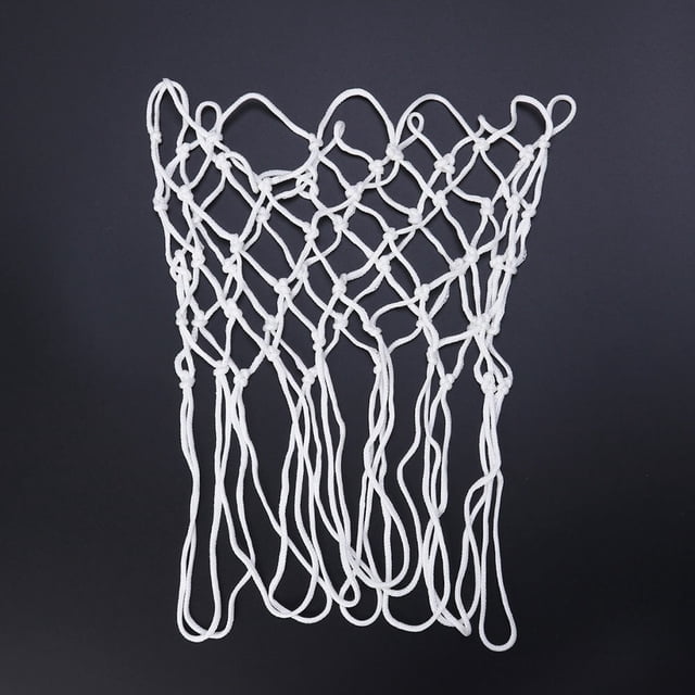 FONWILYO Outdoor Indoor White Basketball Net Braided from Durable Polyester Material for Professional Use