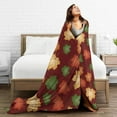 thumbnail image 5 of Thanksgiving Fall Pumpkin Throw Blanket, Cute Autumn Leaf Blanket for Adults, Soft Comfortable Pumpkins Fleece Carpet Blanket for Sofa Bed Couch, 5 of 6