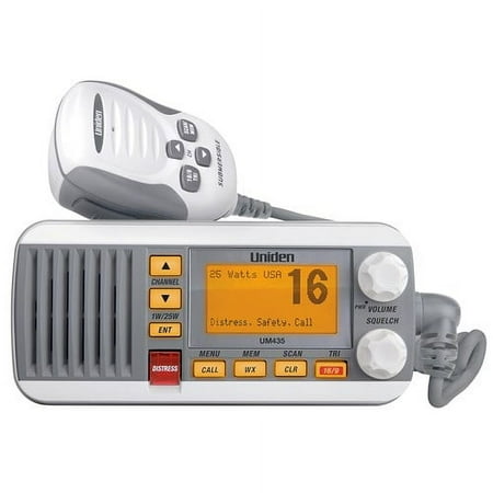 Uniden UM435 Fixed Mount VHF Radio - White (Single Pack) UM435 Fixed Mount VHF Radio - White
