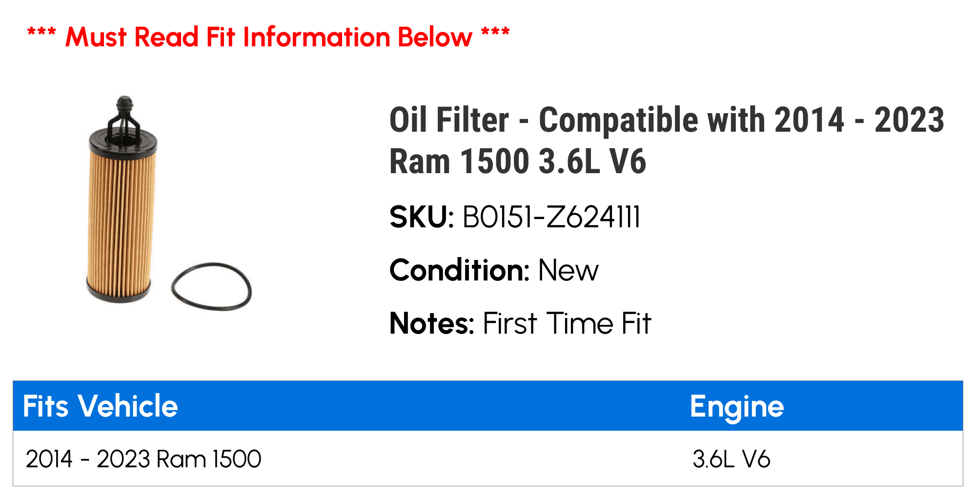 AfterMarket Oil Filters And Oil Pressure RAM 1500 Diesel, 44 OFF