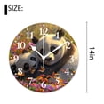 thumbnail image 2 of 14 Inch Wall Clock Battery Operated Silent Clock Decorative for Office, Kitchen, Outdoor, Living Room，Precious Pandas Beautiful, 2 of 4