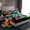 Black Orange Blue Green, variant on Homewish 3-Piece Twin Sheet Set, Gradient Gamepads, Video Game Microfiber Bedding