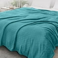 thumbnail image 6 of SPOORYYO Lightweight Breathable Soft Comfortable Summer Cooler Quilt Blanket Bed Blanket Thermal Blanket Thick Plushes Machine Washable Blanket For All Season, Green, 100x150CM, 6 of 9