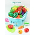 30 PCS Kids Kitchen Set Pretend Play Food with Veggies, Fruits, Velcro