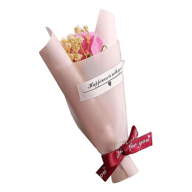 Mini ramo falso de jabón de aromaterapia artificial, ramo de rosas de imitación de aliento de bebé seco, regalos de flores para mamá, mujer y esposa.