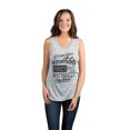 thumbnail image 2 of Thread Tank Mountains Hikes Waterfall Women's Sleeveless Muscle Tank Top Sport Grey Medium, 2 of 4