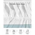thumbnail image 7 of Turquoise Blue Bed Skirt California King Size 18" Drop Striped Geometric Ruffled Wrap Around Bed Skirts Adjustable Elastic Bedskirt Dust Ruffle for California King Size Bed, 7 of 7