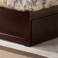 thumbnail image 4 of Portland Full Wood Platform Bed with Footboard and Storage Drawers in Walnut, 4 of 11