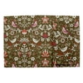 thumbnail image 2 of S4Sassy Brown Folk Art Bird & Floral Printed Dining Room Reversible Tablemats With Napkins set, 2 of 3