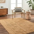thumbnail image 7 of Hauteloom Tino Jute Living Room, Bedroom Area Rug - Contemporary - Straw, Dark Brown, Dark Beige - 18" Sample, 7 of 7