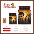 thumbnail image 3 of Rocae Giraffes Of The African Savannah Print Christmas Drawstring Linen Gift Bag with Drawstrings Treat Bag Goody Present Bags for Christmas Party Favor, 3 of 8