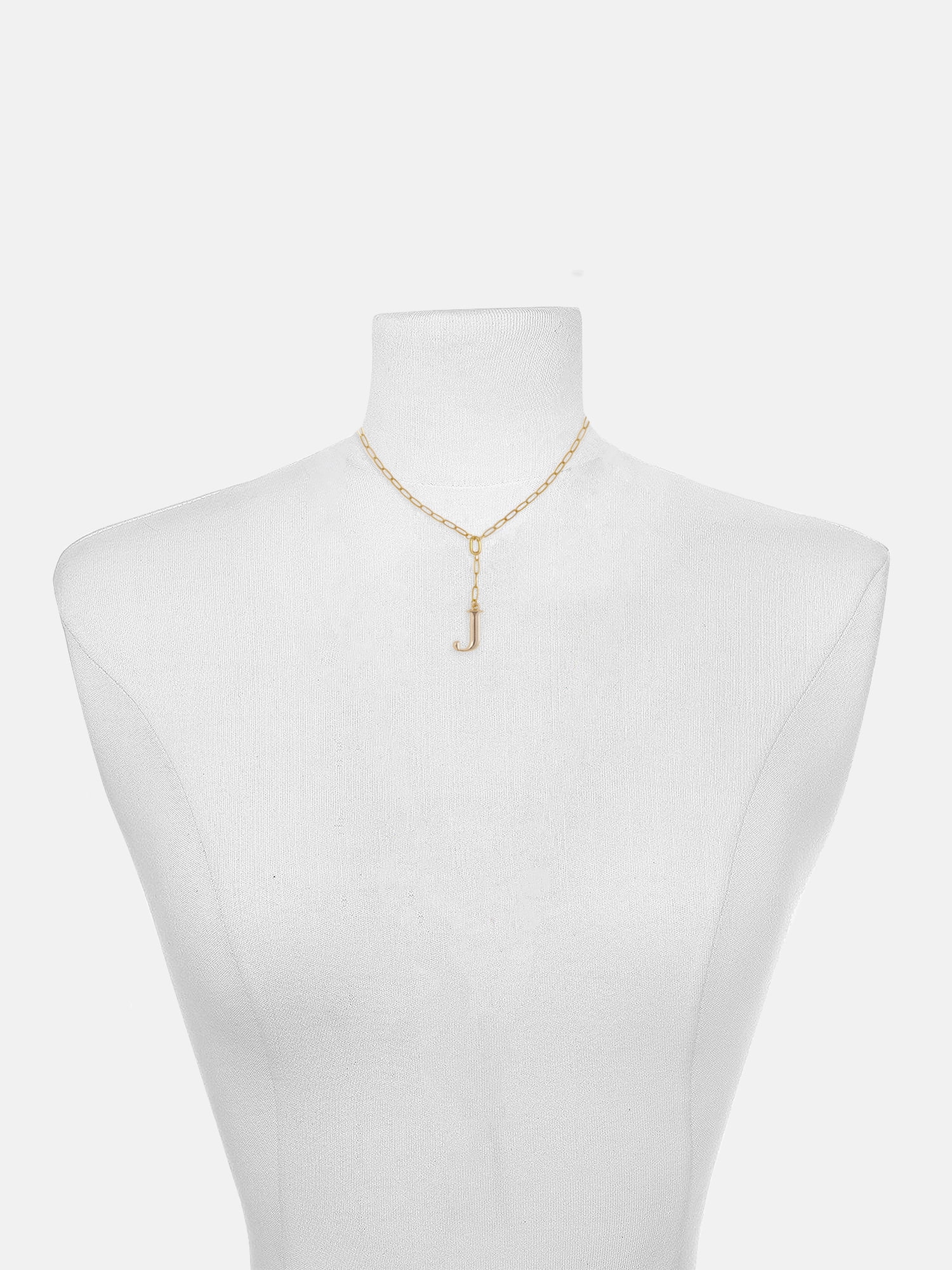 Time and Tru Women's Goldtone Initial Necklace, J