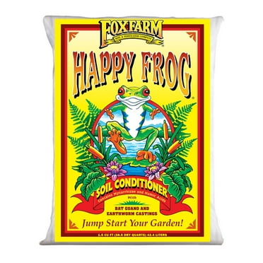 FoxFarm Happy Frog Soil Conditioner, 1.5cu ft – Contains Mycorrhizae and Humic Acids - Increases Root Efficiency and Micronutrient Uptake, Use on All New Plantings