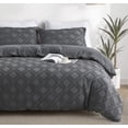 thumbnail image 1 of Maple&Stone Queen Duvet Cover Set Pieces Textu Tufted Boho Bedding Sets Zipper Closure Design with Ties Duvet Cover + Pillow Shams Comforter NOT Included ( Queen Siz, 1 of 7
