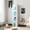 White, variant on Noble House 66.9" Tall Side Cabinet, LED Strip Lighting, Entryway Slim Storage Tower, Melamine Finish, Black