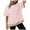 Pink, variant on GEWSEY Womens Striped Short Sleeve Tunic Tops Oversized Crewneck T Shirt Casual Loose Fit Color Block Sweatshirt Pink, L