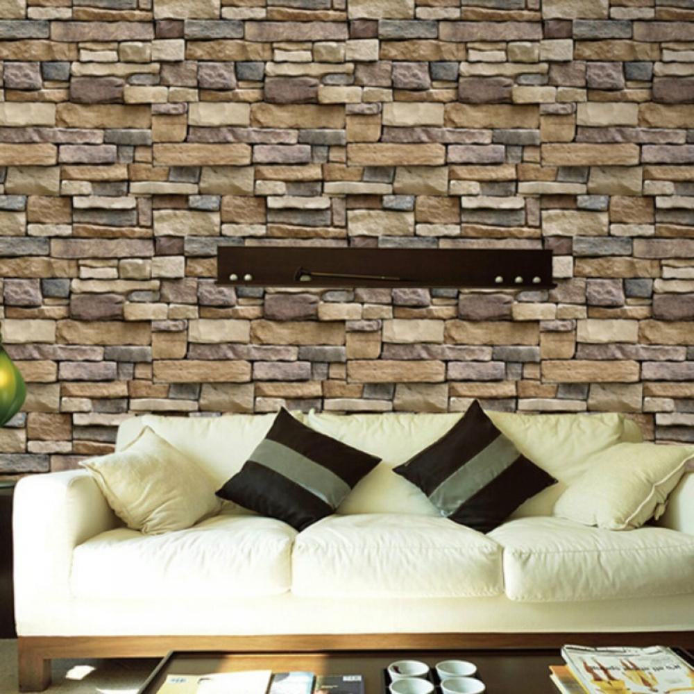 3D Brick Wallpaper Peel and Stick Stone Wall Paper Decorations for Bedroom 3D Wall Panels Brick
