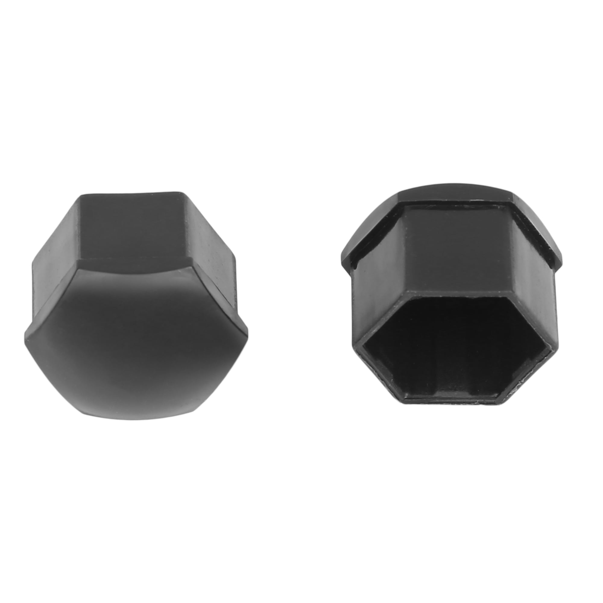 Unique Bargains 17mm Black Plastic Car Wheel Nut Lug Hub Screw Rim Bolt Covers with Clip