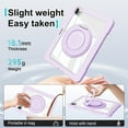 thumbnail image 3 of XYX Shockproof Tablet Case for iPad Pro 11 inch 4th/3rd/2nd Gen (2022/2021/2020) with 360 Rotating Stand, Slim Lightweight with Pencil Holder, Purple, 3 of 5