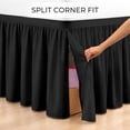thumbnail image 2 of SGI bedding Dorm Bed Skirt Twin XL 36 Inch Drop Length - Black, Ruffled Pattern College Dorm Room Bed Skirts - Split Corner, Easy Care, Wrinkle Free 1800 Series Microfiber Bed Skirt, 2 of 9