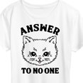 thumbnail image 3 of Instant Message - Cat Lovers - Answer To No One - Women's Short Sleeve Graphic T-Shirt, 3 of 6