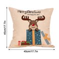 thumbnail image 3 of Hwkond Decorative Pillow Cover Santa Claus Linen Christmas Pillowcase Sofa Car Cushion Cover Home Decor on Clearance, 3 of 5