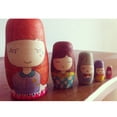 thumbnail image 2 of Coofit 5 Pcs Poupée Matryoshka Créative Mode DIY en Bois Poupée Russe, 2 of 7